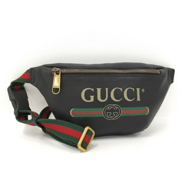 2000087252000694 1 Gucci Waist Bag Sherry Line Leather Black