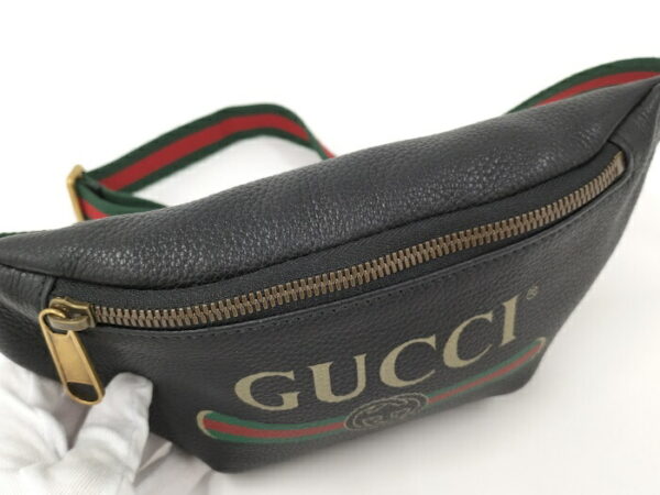 2000087252000694 7 Gucci Waist Bag Sherry Line Leather Black