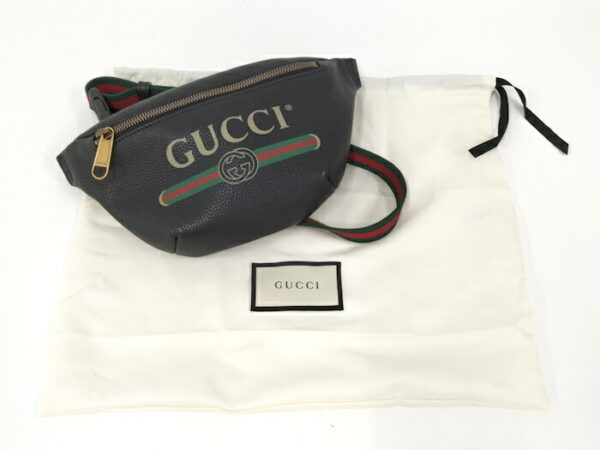 2000087252000694 9 Gucci Waist Bag Sherry Line Leather Black