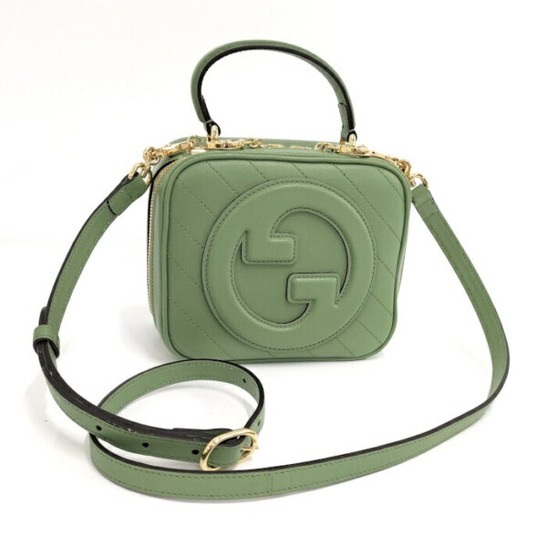 2000087252000707 1 Gucci Blondie 2WAY Shoulder Bag Leather Green