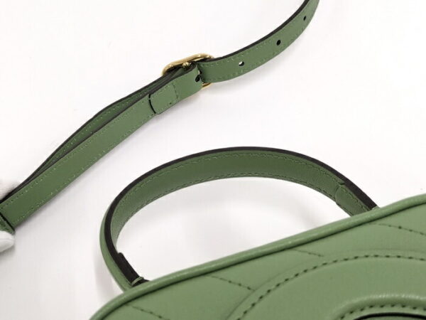 2000087252000707 5 Gucci Blondie 2WAY Shoulder Bag Leather Green