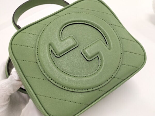 2000087252000707 7 Gucci Blondie 2WAY Shoulder Bag Leather Green