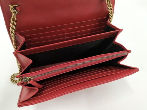 2000087252000723 7 Gucci Shoulder Bag Chain Wallet GG Marmont Leather Red