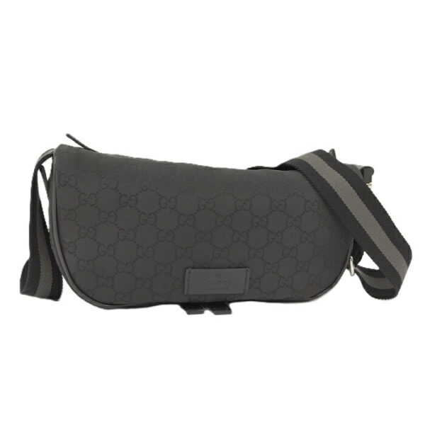 2000087252000724 1 Gucci Waist Bag Body Bag GG Nylon Black