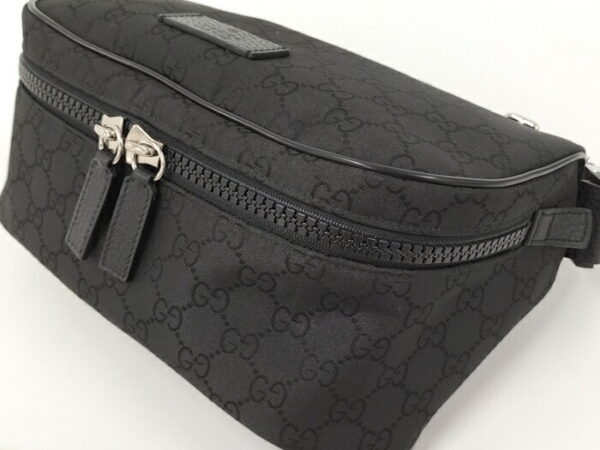 2000087252000724 3 Gucci Waist Bag Body Bag GG Nylon Black