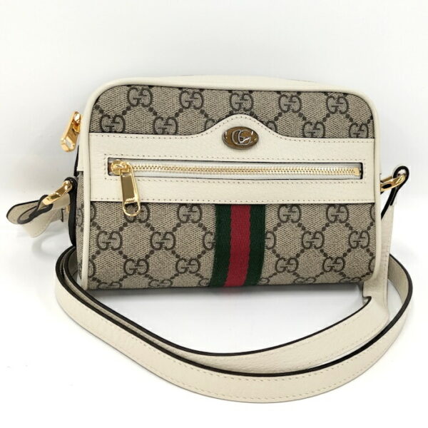 2000087257800557 1 Gucci Ophidia Shoulder Bag GG Supreme Beige