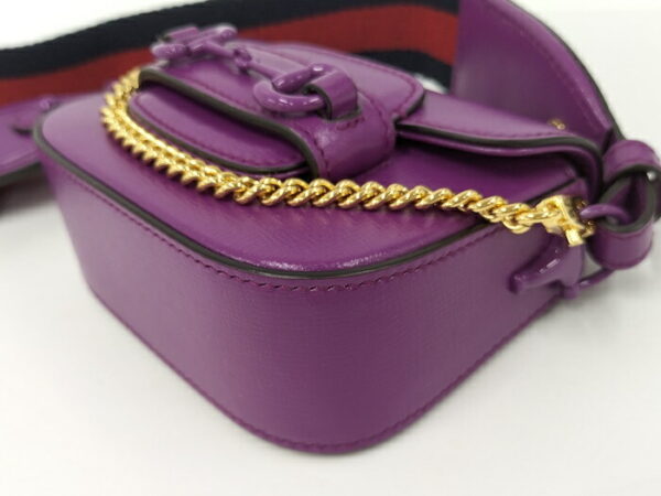 2000087257800583 3 Gucci 1955 2WAY Shoulder Bag Leather Purple