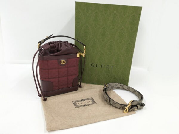 2000087257800586 10 Gucci 2way Shoulder Bag Leather Bordeaux