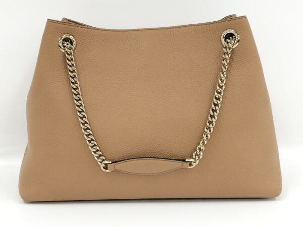 oplus 256 Gucci Soho Chain Shoulder Bag Leather Beige