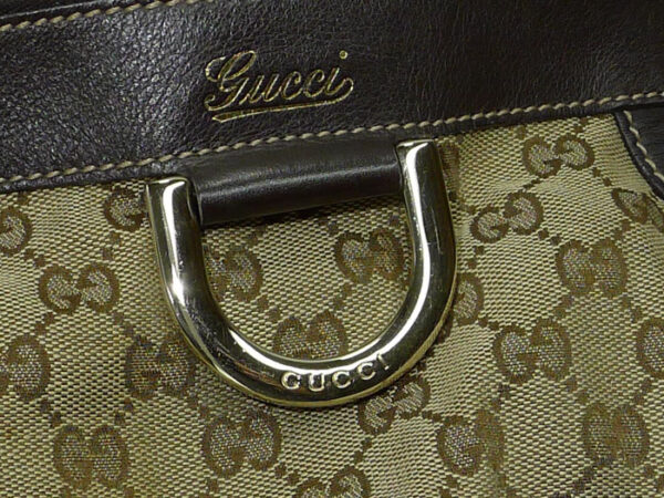 2000087259200156 6 Gucci Abbey Line Shoulder Bag GG Leather Beige Brown