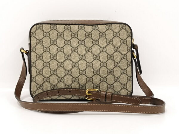 2000087259800074 2 Gucci Shoulder Bag Horsebit Logo Leather Gray