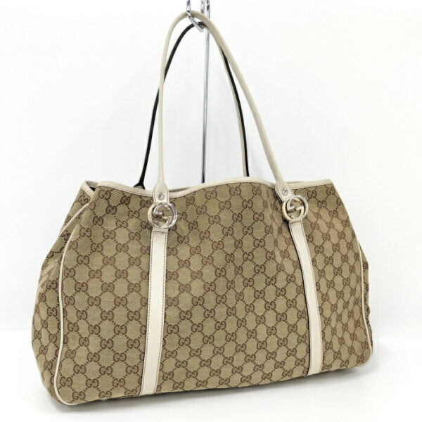 2000088252000335 1 Gucci Tote Bag GG Beige