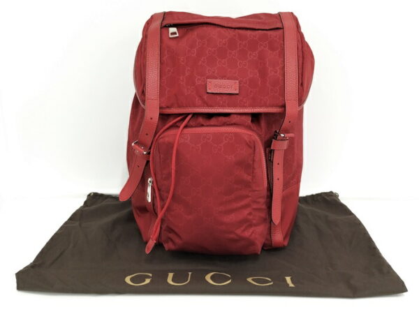 2000088252000357 10 Gucci Rucksack Logo GG Nylon