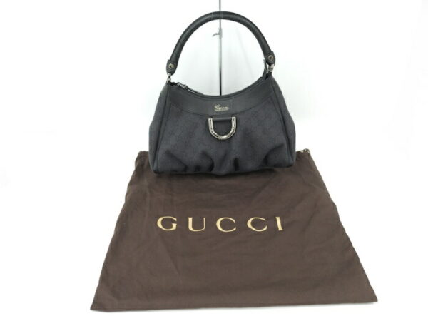 2000088252000377 10 Gucci Abbey Handbag Leather Black