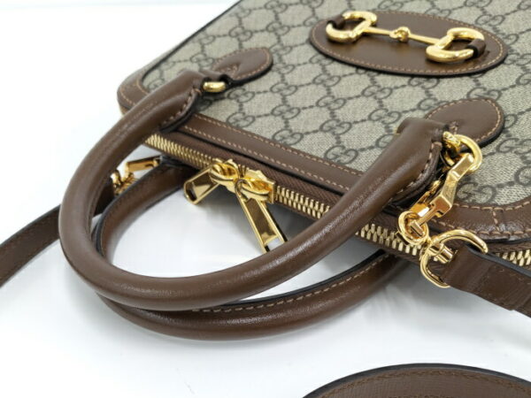 2000088258200291 7 Gucci Handbag Horsebit Beige Brown