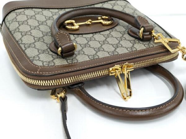 2000088258200291 9 Gucci Handbag Horsebit Beige Brown