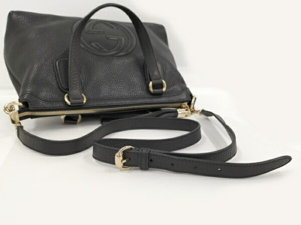 2000088258900128 8 Gucci 2WAY Shoulder Bag Leather Black