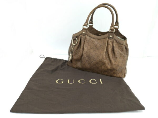 2000088259000073 10 Gucci Sookie Handbag Guccisima Leather Brown