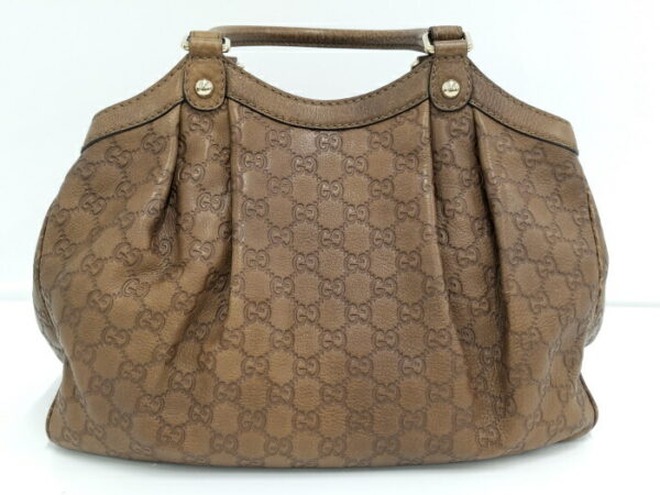 2000088259000073 2 Gucci Sookie Handbag Guccisima Leather Brown