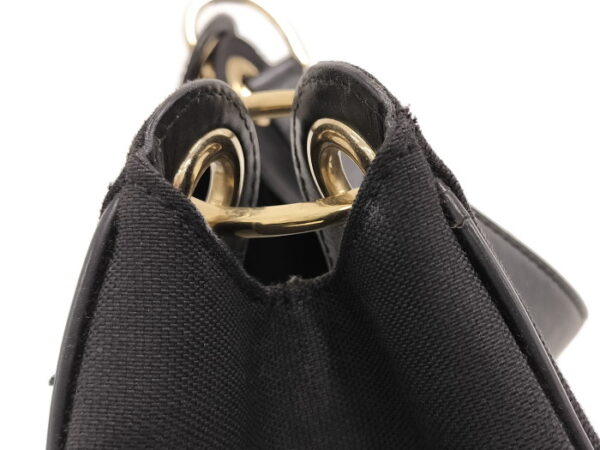 oppo 256 Gucci Tote Bag Shoulder Leather Canvas Black