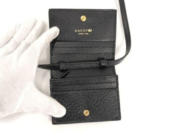 2000090257800295 2 Gucci Shoulder Wallet Adidas Collaboration Leather Black