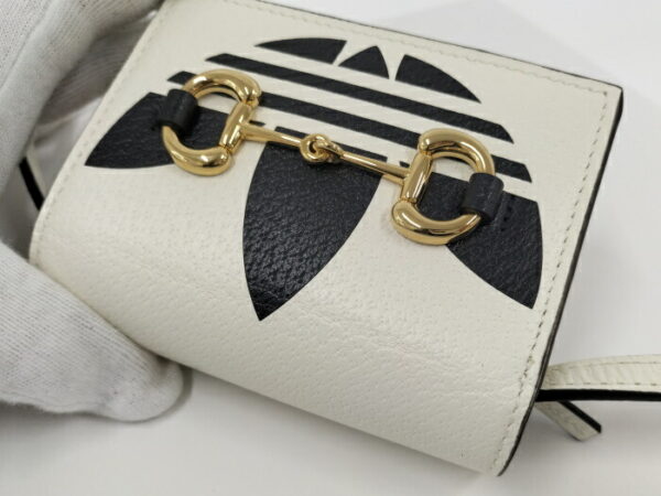 2000090258600089 5 Gucci Adidas Collaboration Wallet Leather White