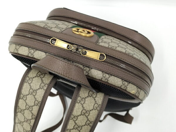 2000097252800071 5 Gucci Ophidia Backpack GG Supreme Brown