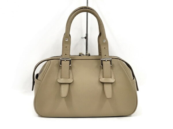 2000169252000013 2 Burberry Handbag Logo Leather Beige