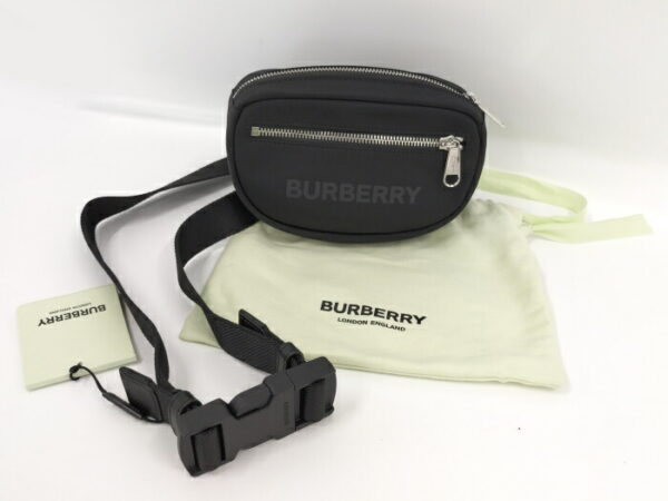 2000169252000026 10 Burberry Waist Bag Logo Motif Nylon Black