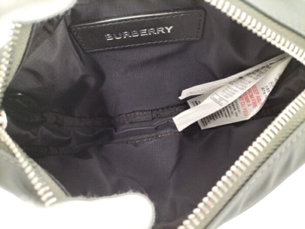 2000169252000027 9 Burberry Waist Bag Logo Motif Nylon Charcoal Gray