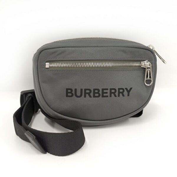 2000169252000034 1 Burberry Waist Bag Nylon Charcoal Gray