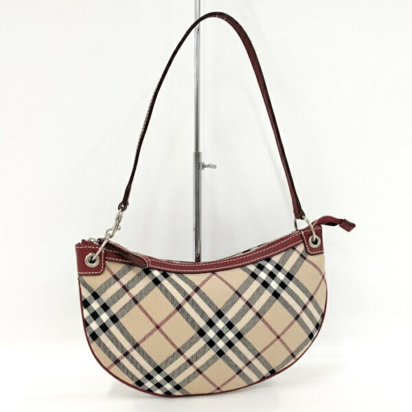 2000169252000035 1 Burberry Shoulder Bag Nova Check Leather Beige Red