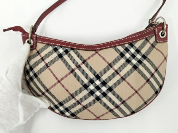 2000169252000035 2 Burberry Shoulder Bag Nova Check Leather Beige Red