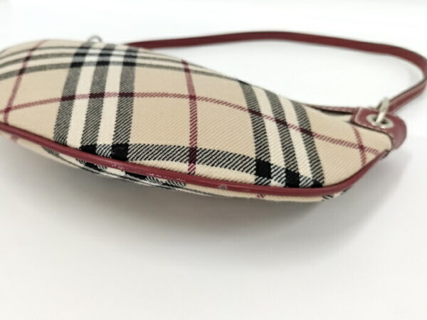 2000169252000035 3 Burberry Shoulder Bag Nova Check Leather Beige Red