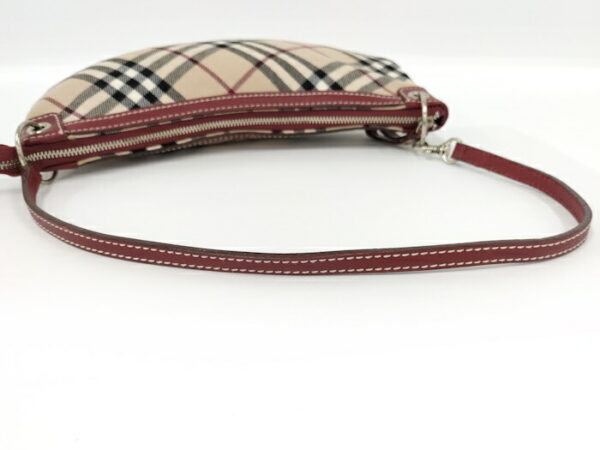 2000169252000035 5 Burberry Shoulder Bag Nova Check Leather Beige Red