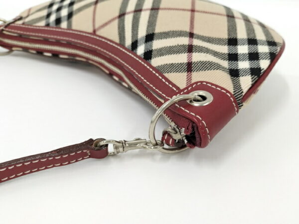 2000169252000035 6 Burberry Shoulder Bag Nova Check Leather Beige Red