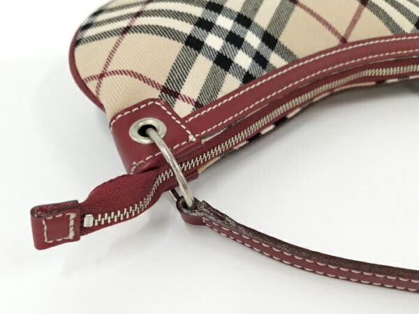 2000169252000035 7 Burberry Shoulder Bag Nova Check Leather Beige Red