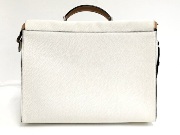 2000207252000069 2 Fendi Peekaboo Leather 2way Handbag White