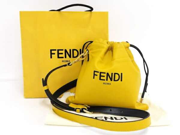 2000207257600019 10 Fendi Small Yellow Leather Pouch