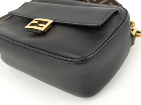 2000207258200095 3 Fendi Cam Leather Shoulder Bag Black