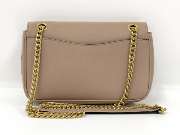 2000231251600155 2 Prada Chain Shoulder Bag Saffiano Leather Beige