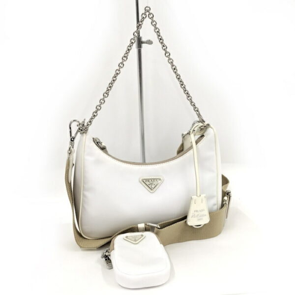 2000231252000300 1 Prada Re Edition 2005 Shoulder Bag Nylon White