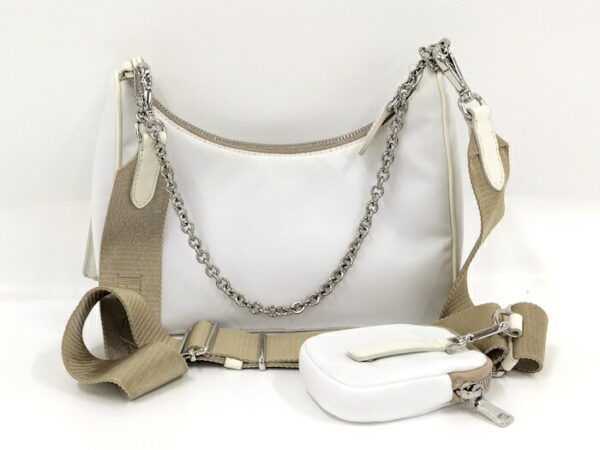 2000231252000300 2 Prada Re Edition 2005 Shoulder Bag Nylon White