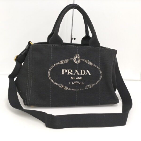 2000231257600098 1 Prada 2WAY Tote Bag Kanapa Black