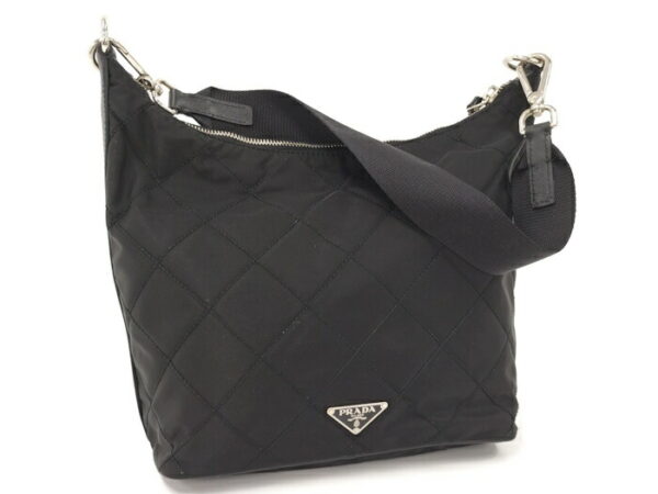 2000231258200323 2 Prada Shoulder Bag Nylon Black