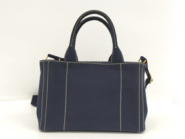 2000231258300081 2 Prada Kanapa 2WAY Tote Bag Navy