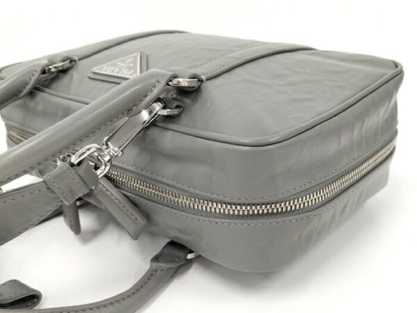 2000231259600118 5 Prada 2WAY Shoulder Bag Pouch Included Leather Gray