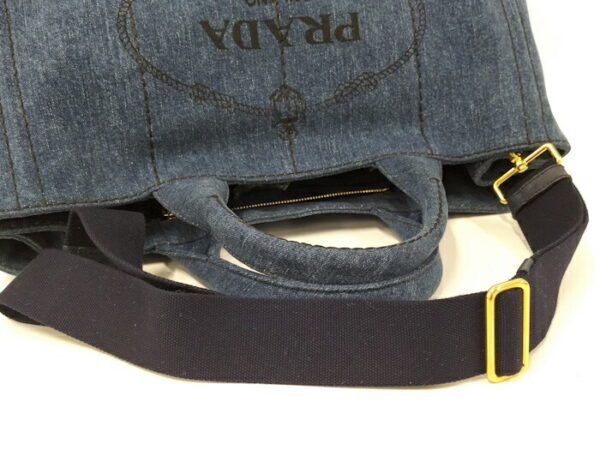 2000232257800223 4 Prada Kanapa 2WAY Shoulder Bag Denim Blue