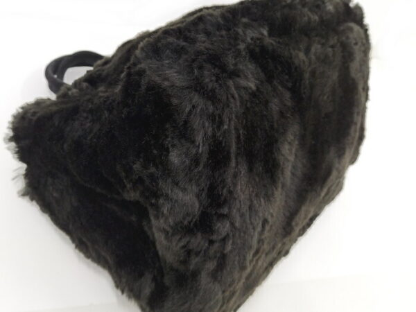 2000232258200181 3 Prada Handbag Canapa Logo Faux Fur Black