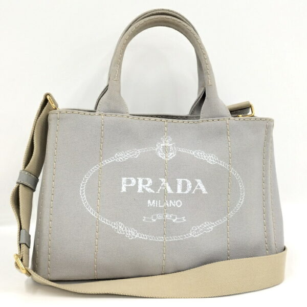 2000232259700059 1 Prada Kanapa 2WAY Shoulder Bag Gray